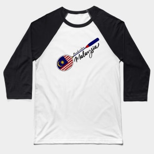 Malaysia Flag of Badminton Racquet Racket Sports (Malaysia) Flag Baseball T-Shirt